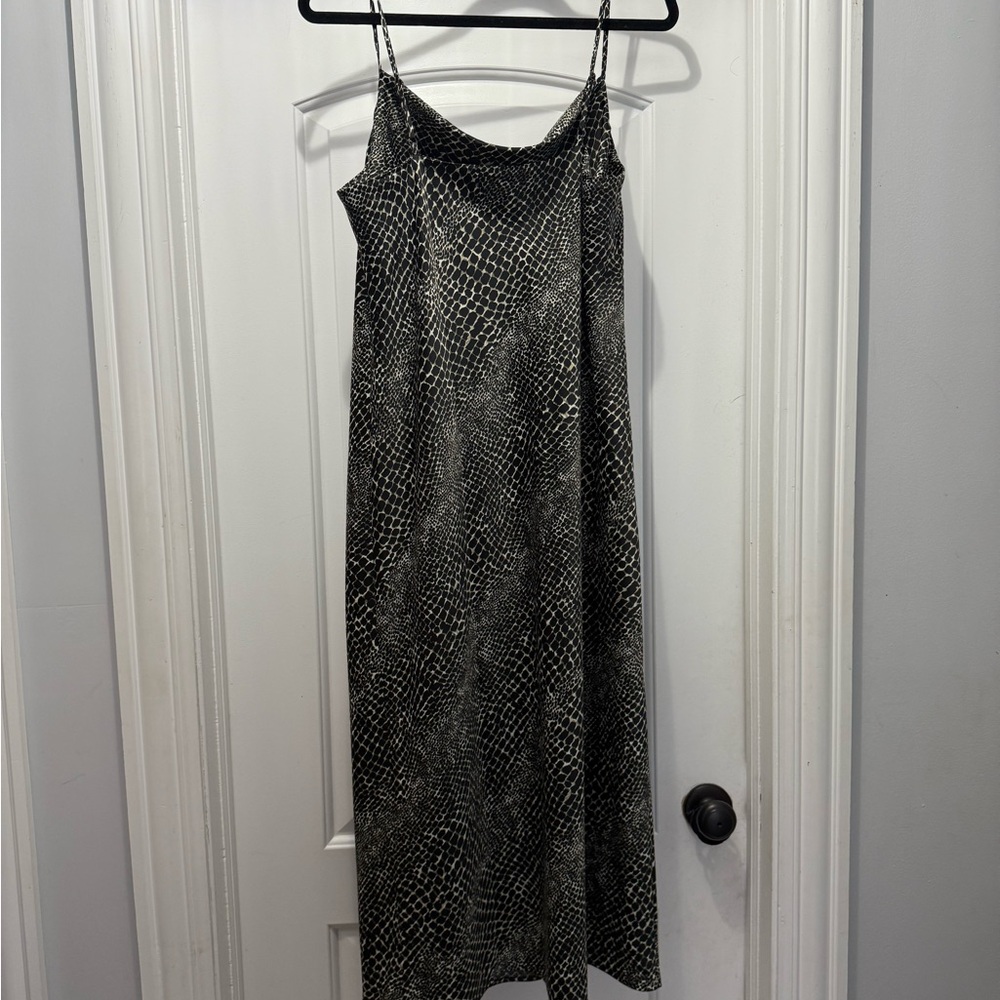 Banana Republic Black and White Slip Maxi Dress